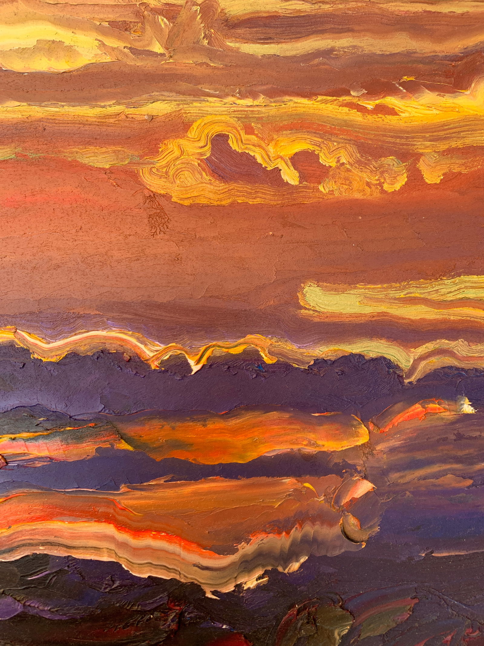 Abstract Oil painting Evening in Poltava Onyshchenko - 7