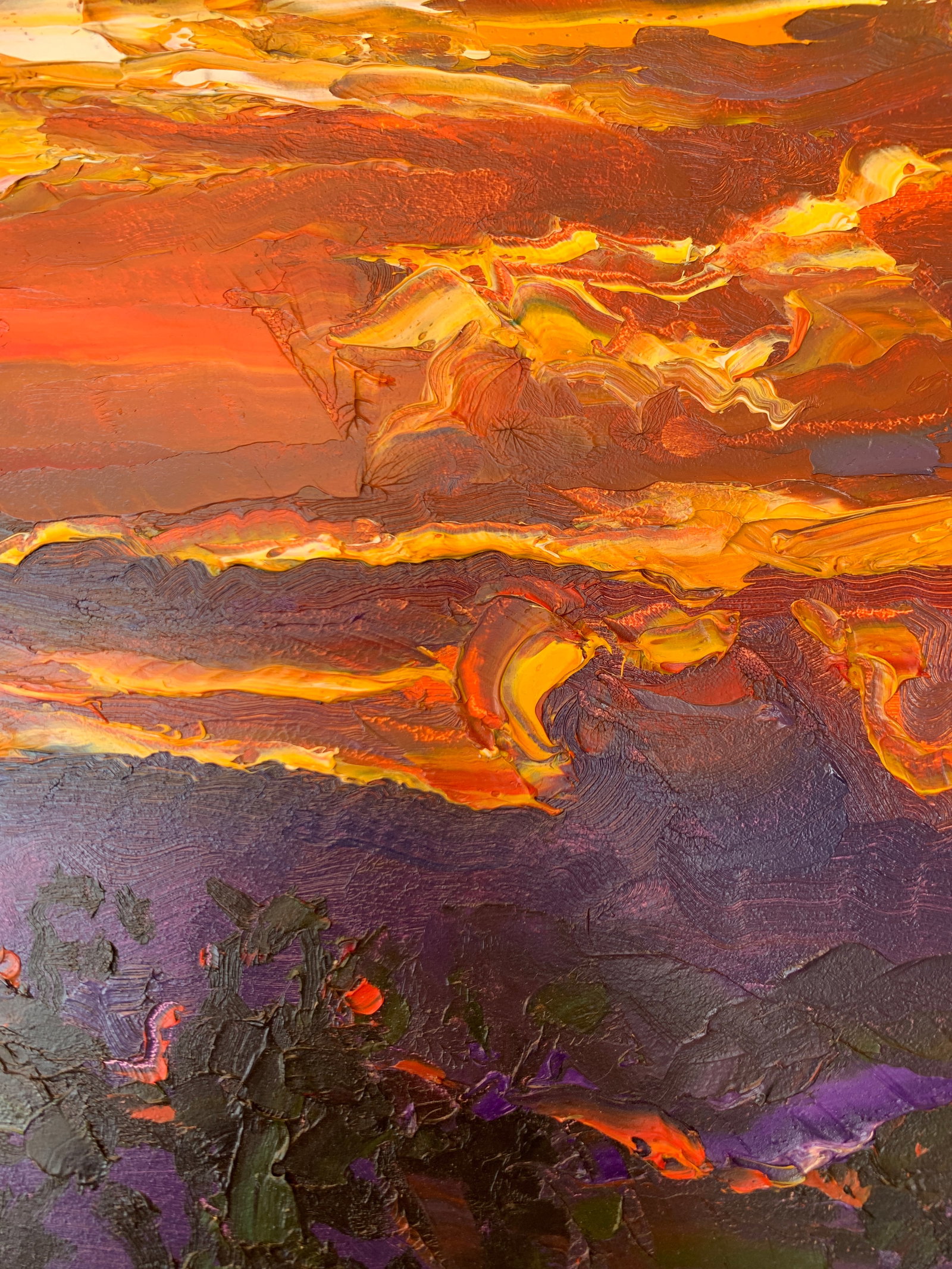 Abstract Oil painting Evening in a large ferry Onyshchenko - 7