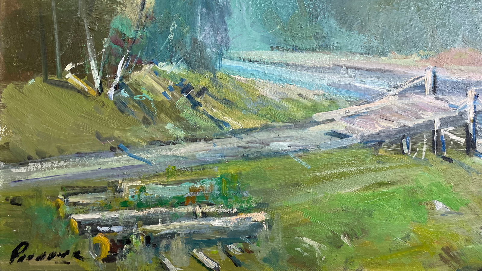 Oil painting Bridge Ivan Romanyuk - 2