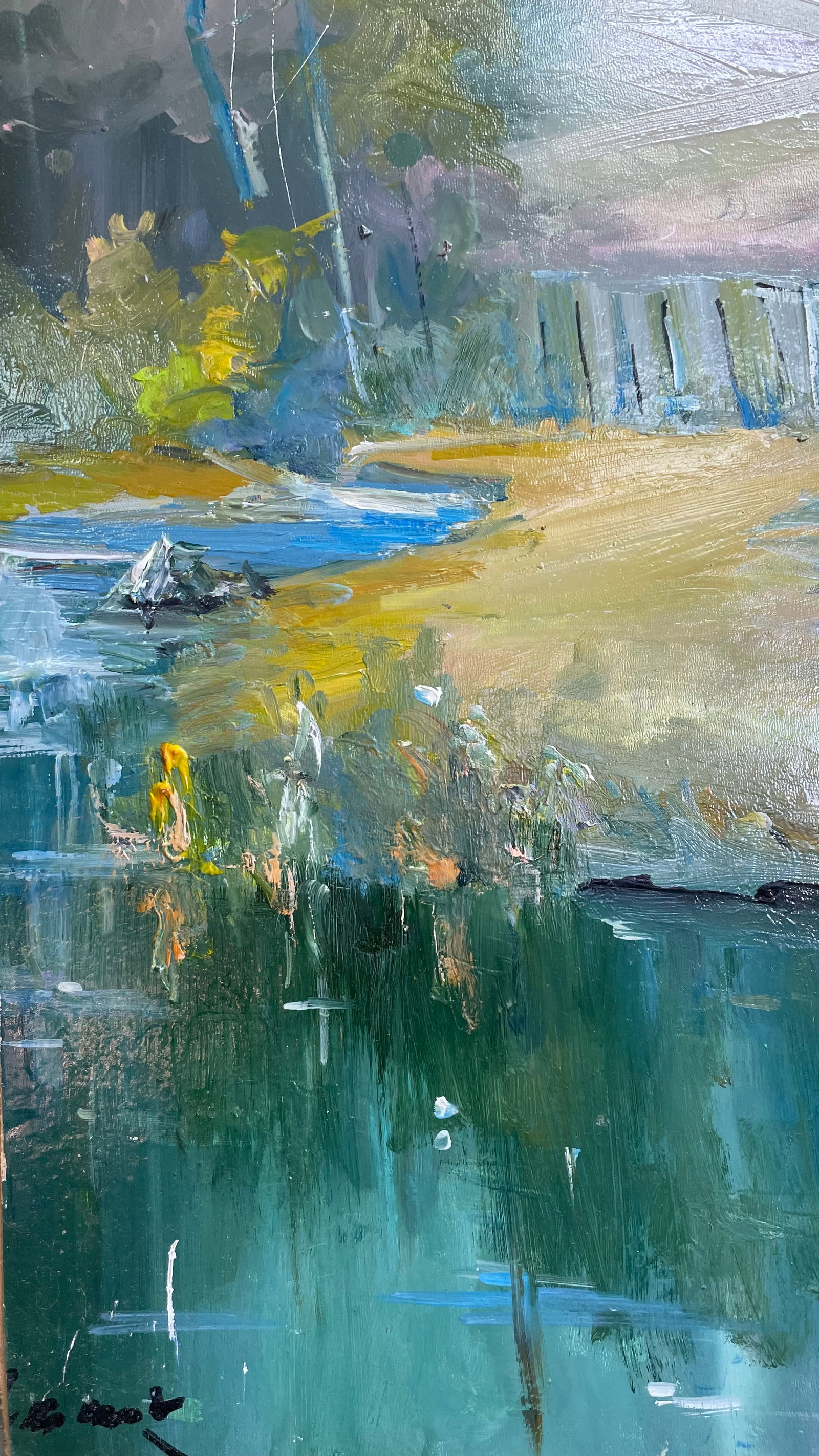 Oil painting House near river Ivan Romanyuk - 3