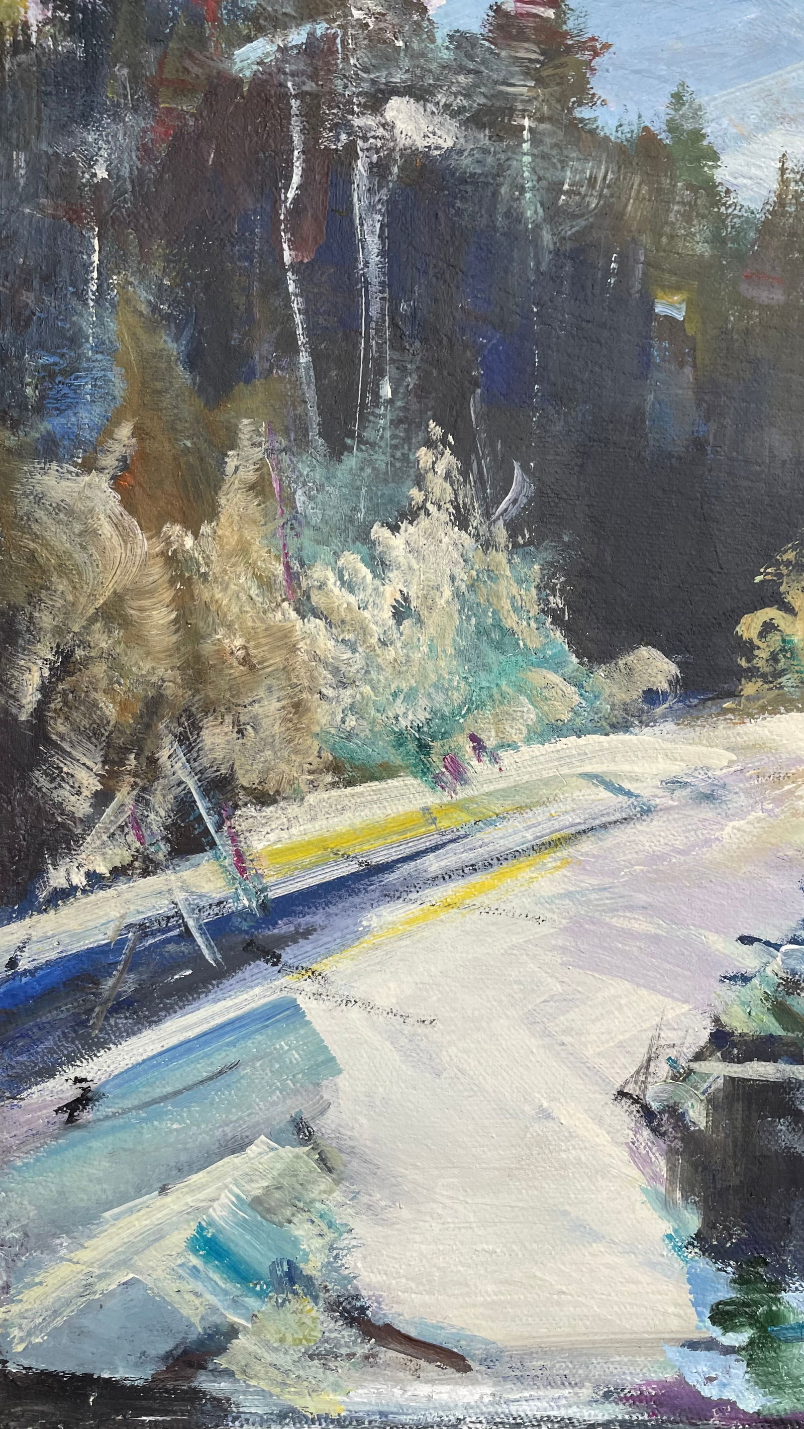 Oil painting Winter in the Carpathian Ivan Romanyuk - 2