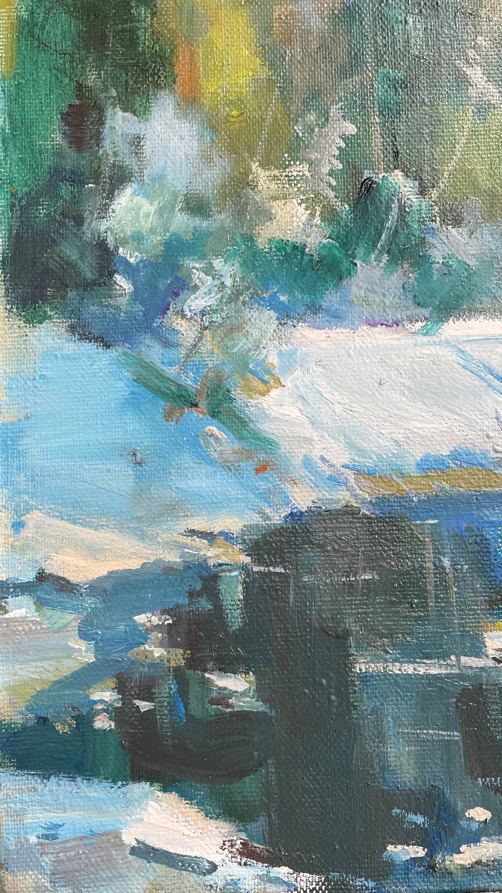 Oil painting Carpathian river Ivan Romanyuk - 5