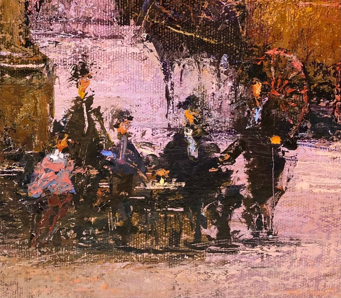 Oil painting Chess game, second name: Children's checkmate Andrii G. - 2