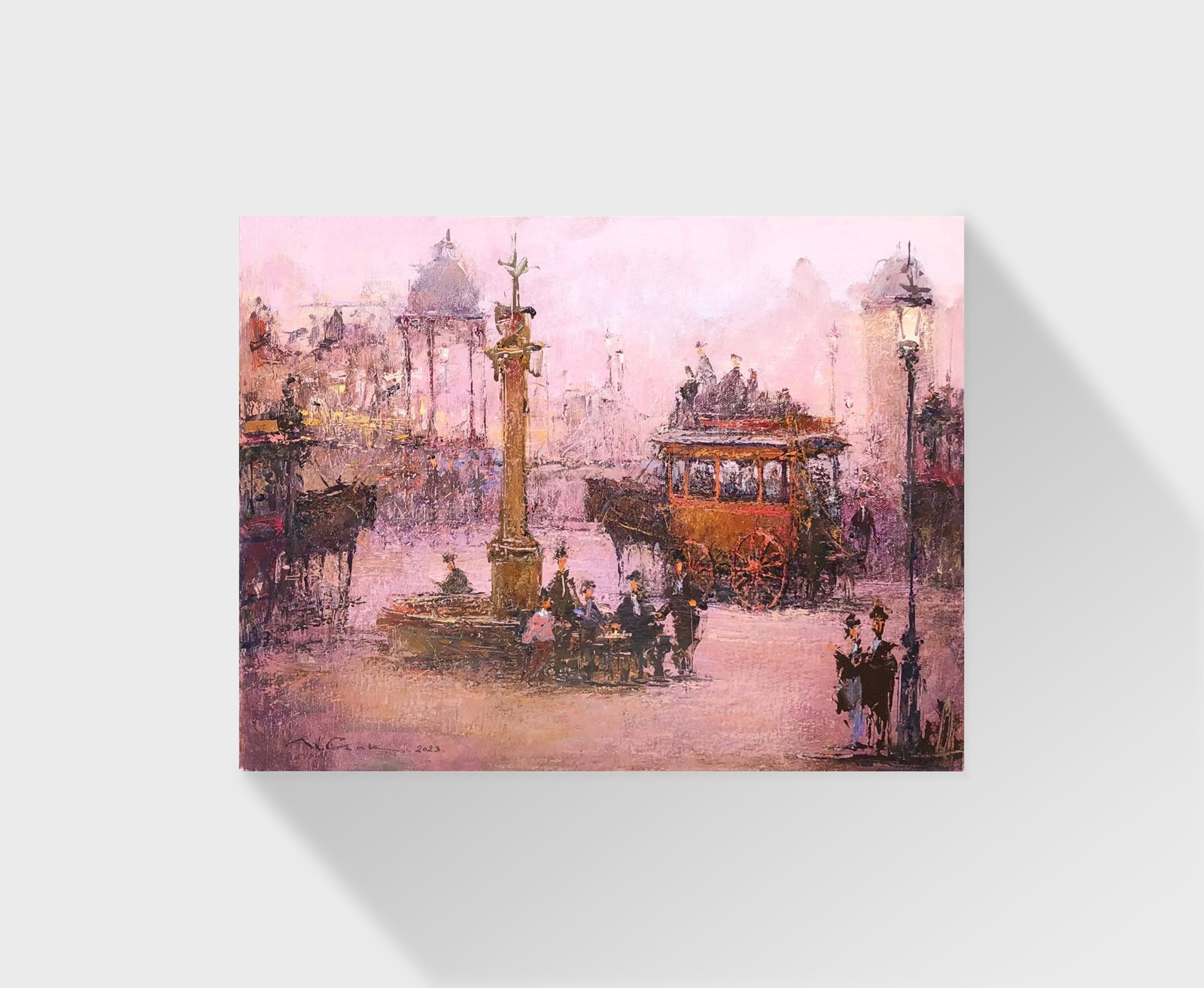 Oil painting Chess game, second name: Children's checkmate Andrii G. - 9