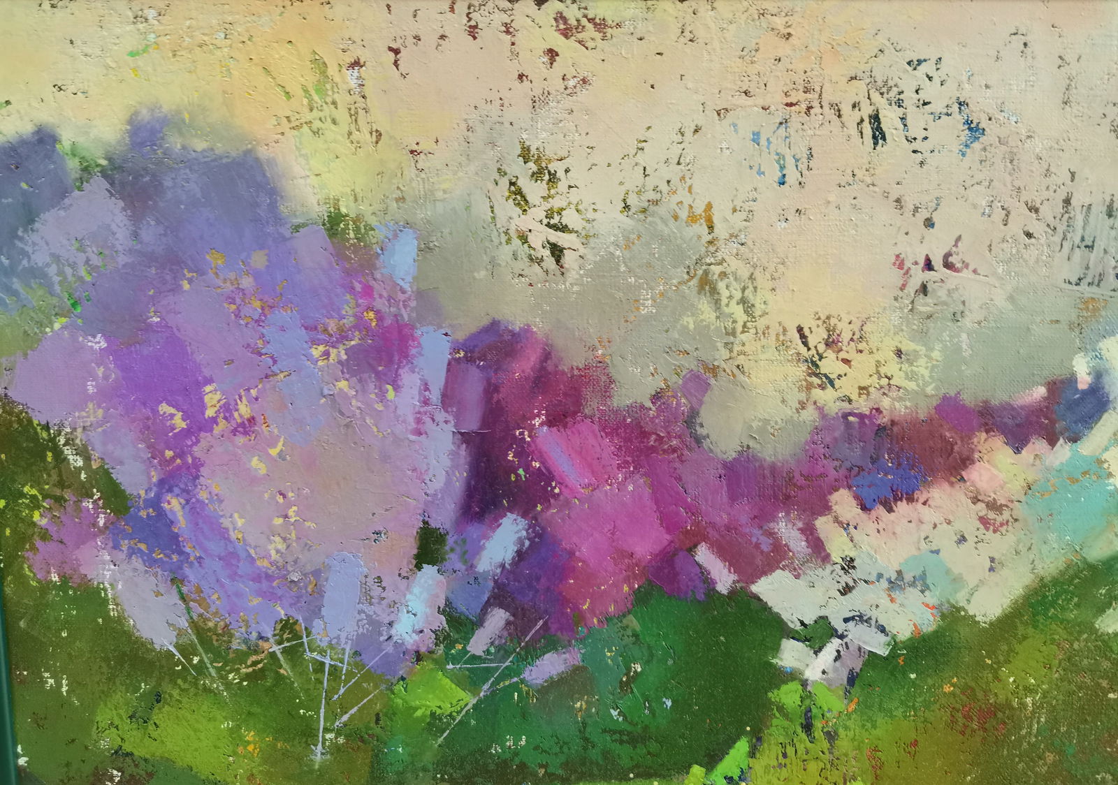 Abstract Oil painting In the shadow of lilac Oksana Kyrylenko - 5