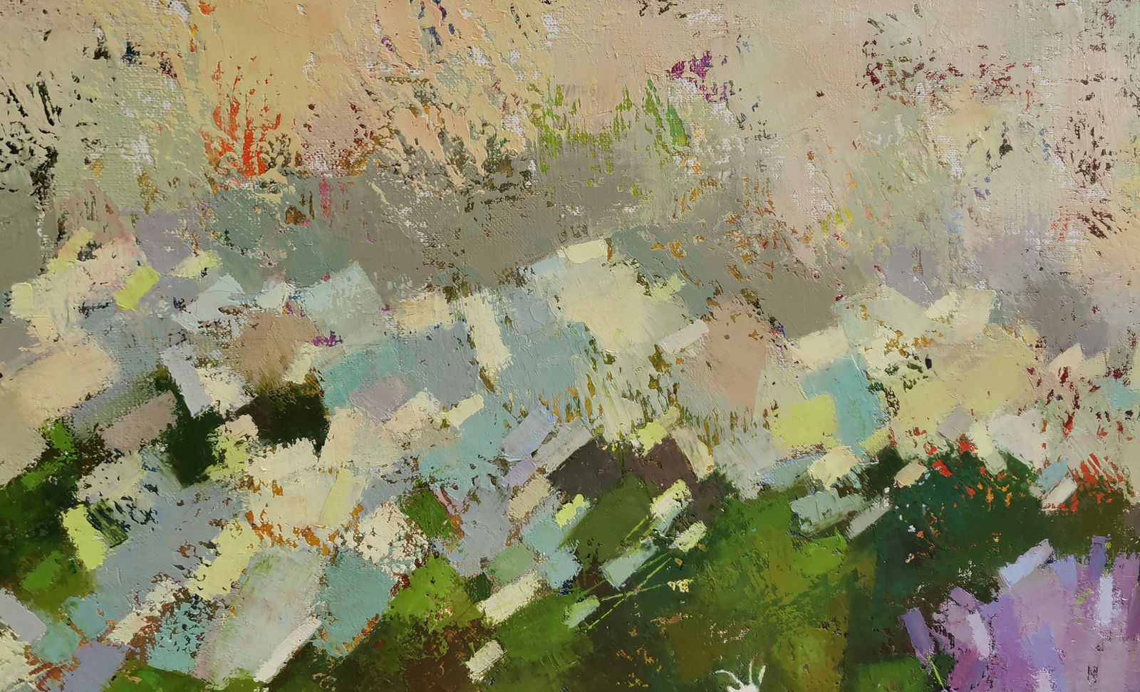 Abstract Oil painting In the shadow of lilac Oksana Kyrylenko - 6