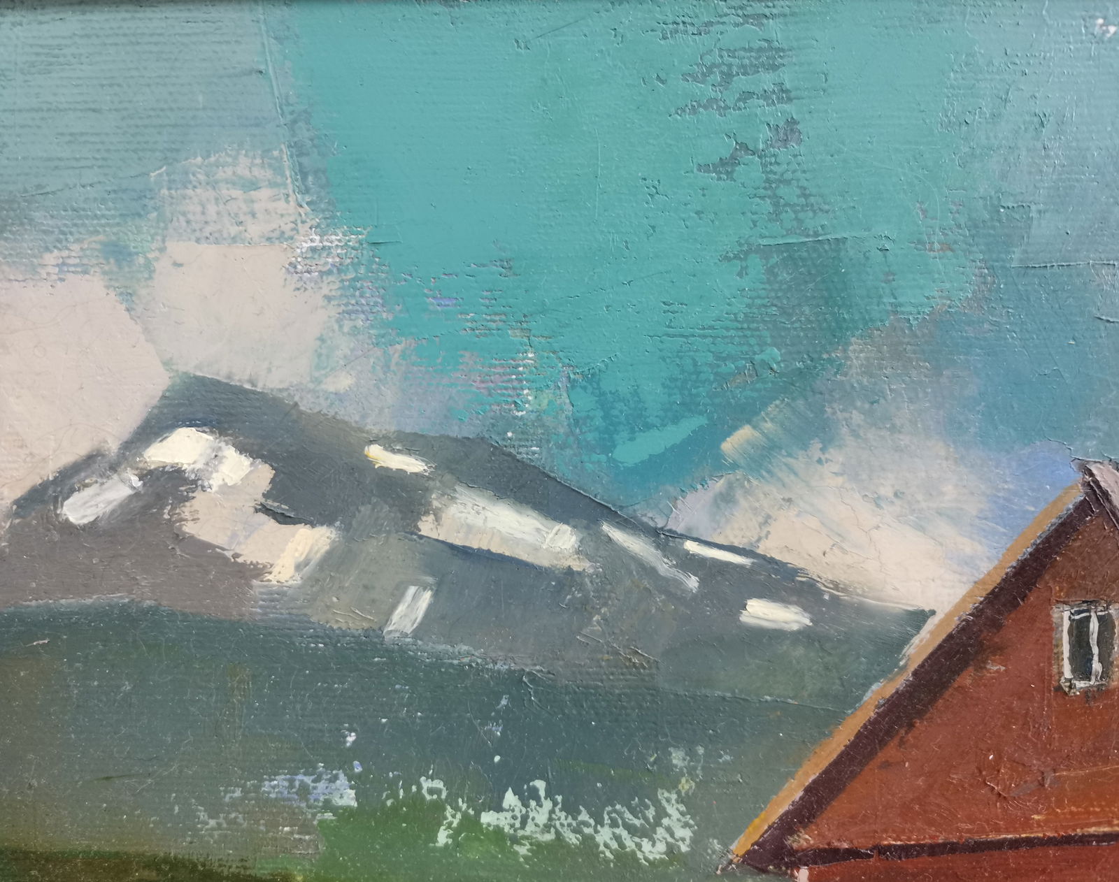 Abstract Oil painting Carpathian motif Oksana Kyrylenko - 4