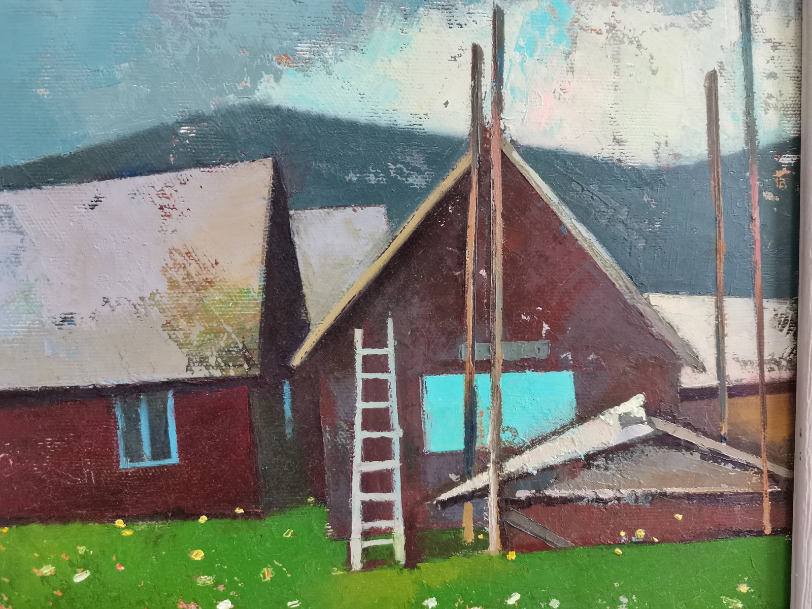 Abstract Oil painting Carpathian motif Oksana Kyrylenko - 5