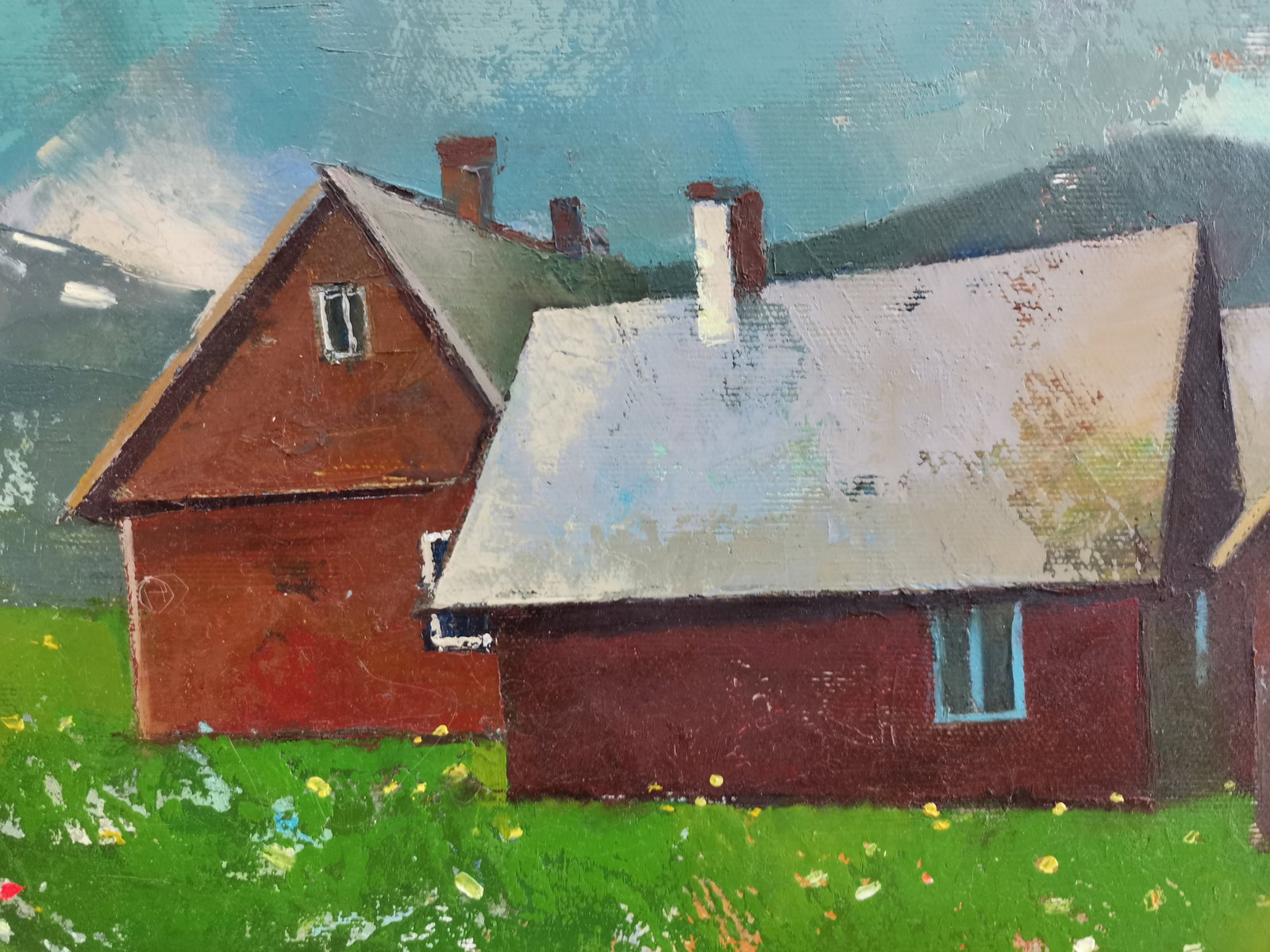 Abstract Oil painting Carpathian motif Oksana Kyrylenko - 6