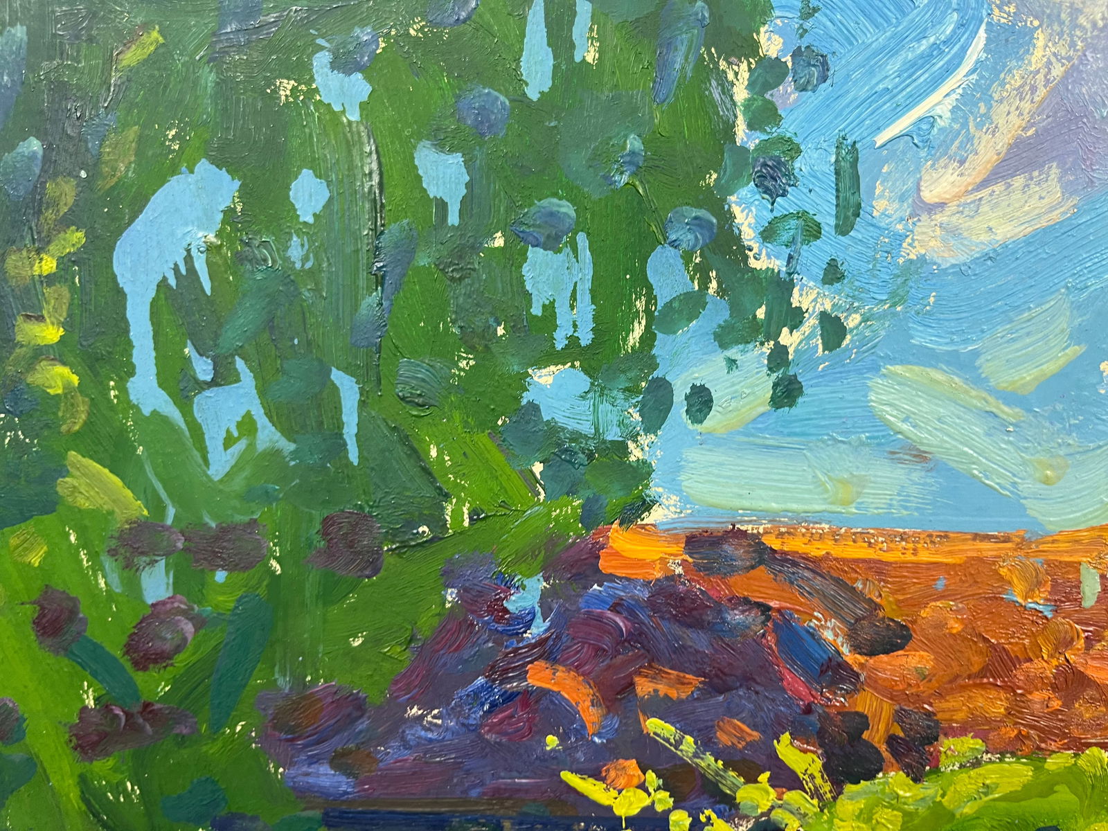 Oil painting Summer yard Kolosovsky G. - 2