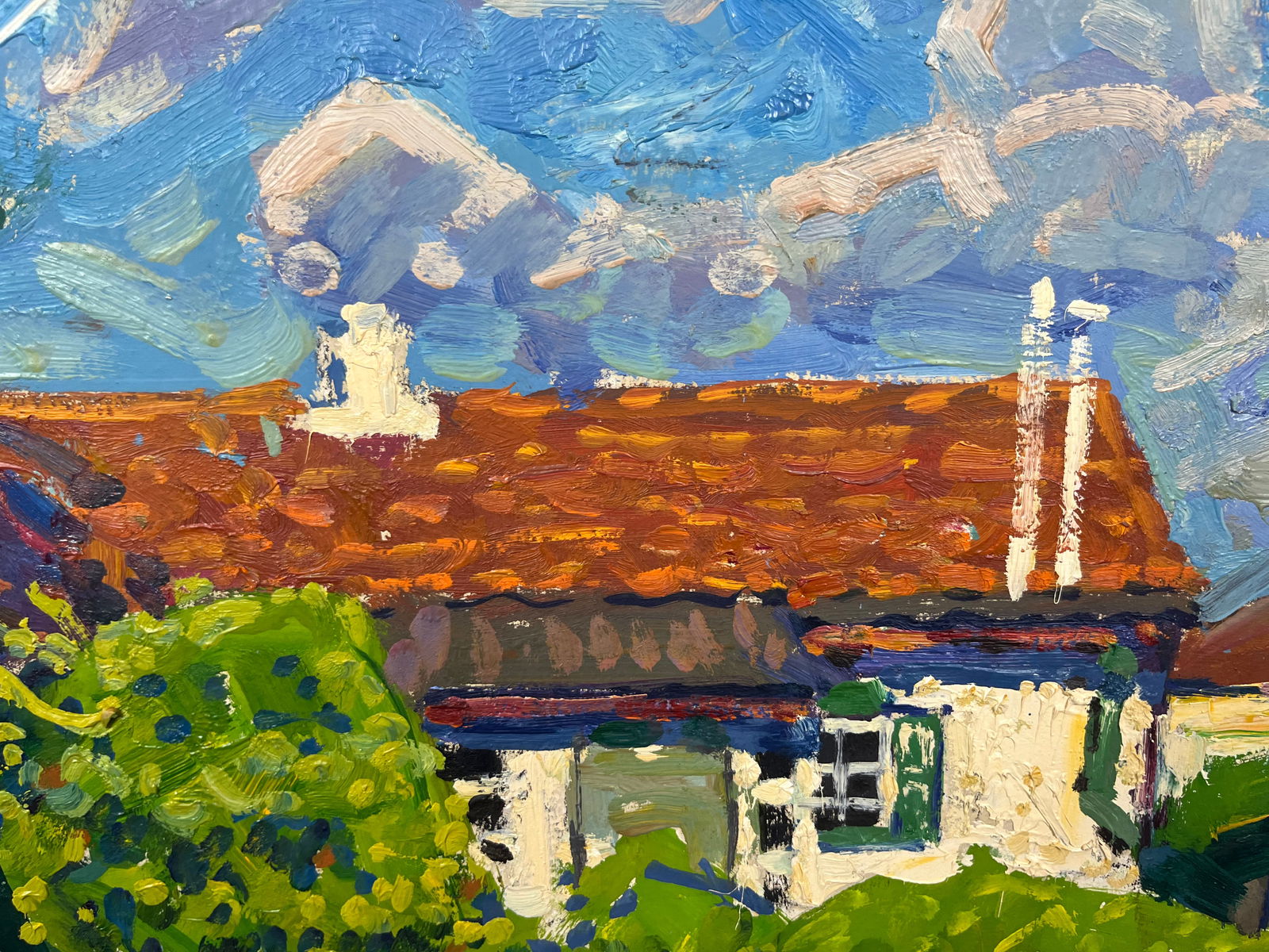 Oil painting Summer yard Kolosovsky G. - 4