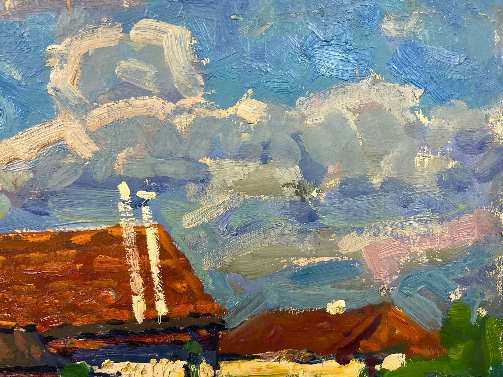 Oil painting Summer yard Kolosovsky G. - 5