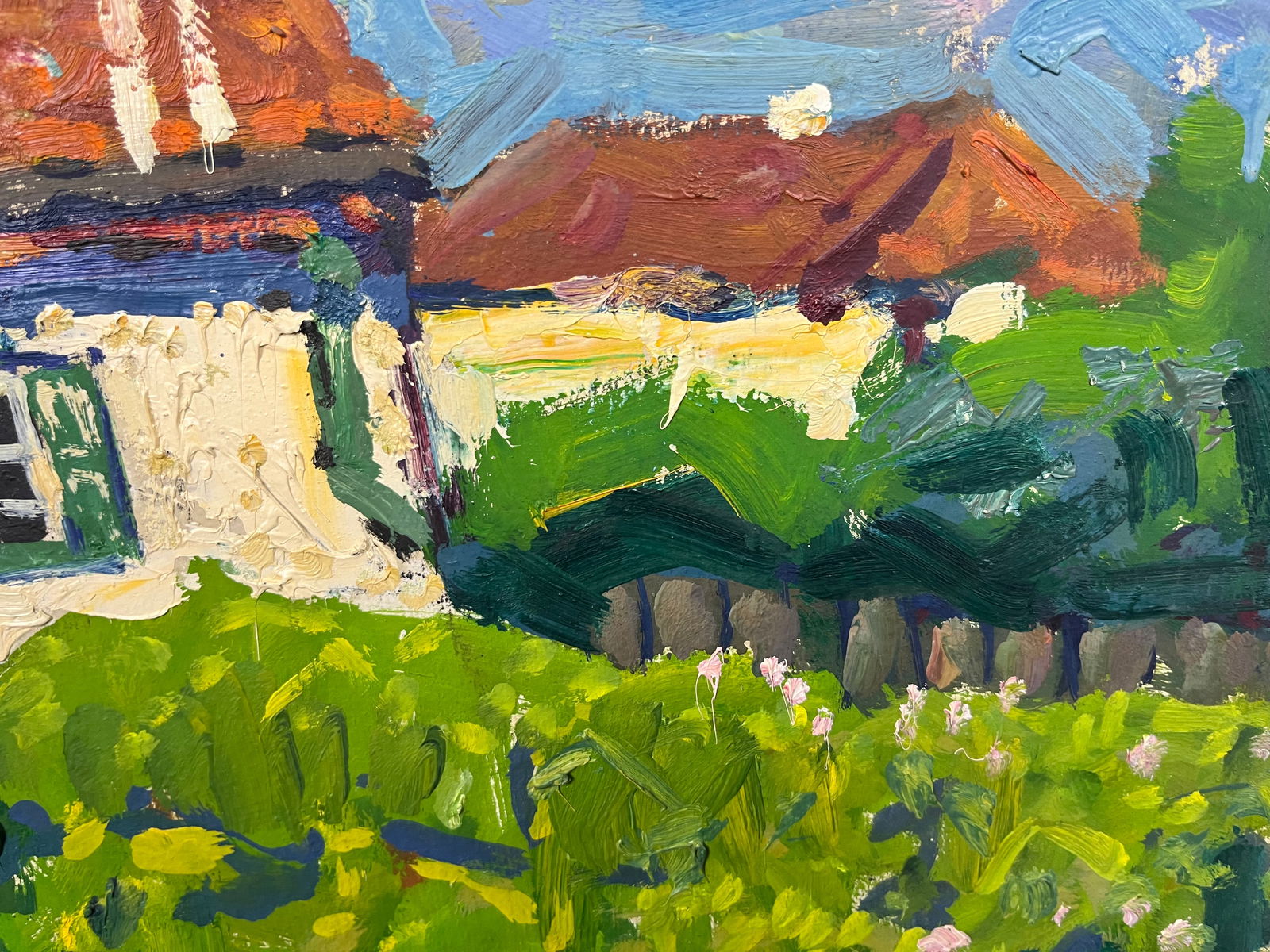 Oil painting Summer yard Kolosovsky G. - 6