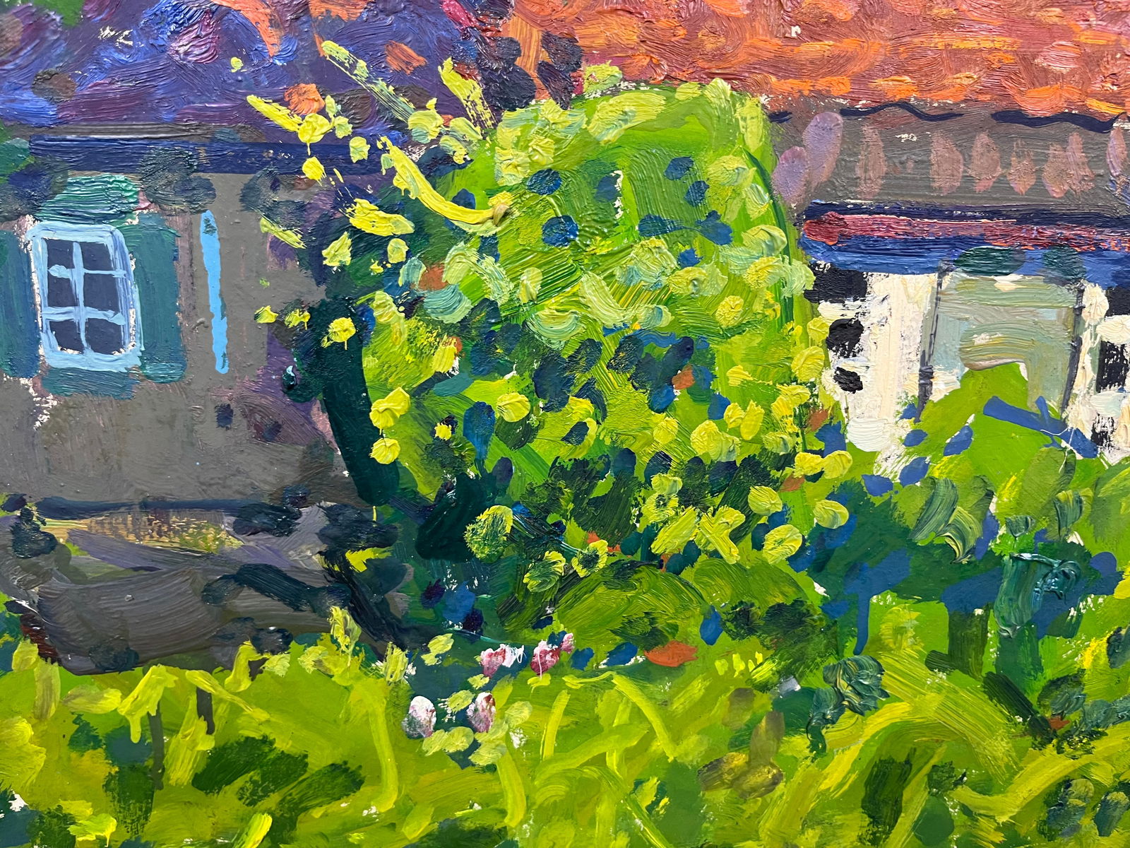 Oil painting Summer yard Kolosovsky G. - 7