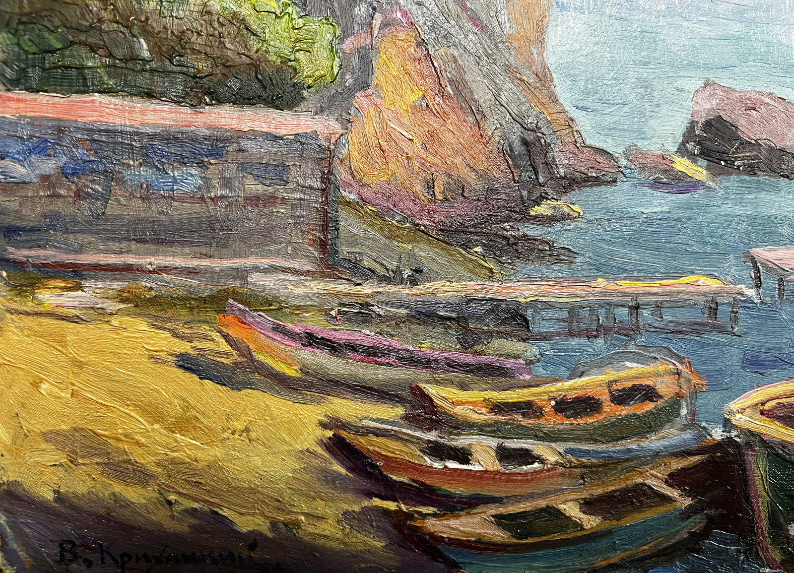 Oil painting On the seashore Krikhatsky - 6