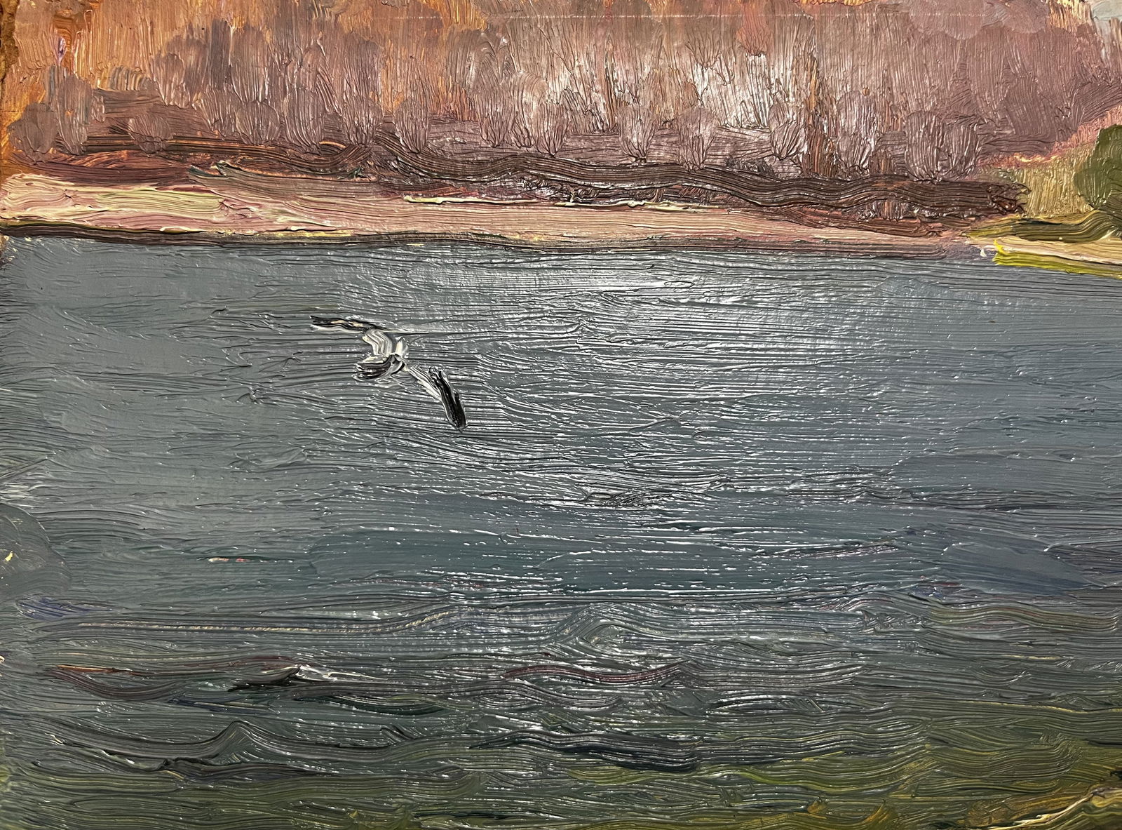 Oil painting River landscape Krikhatsky - 3