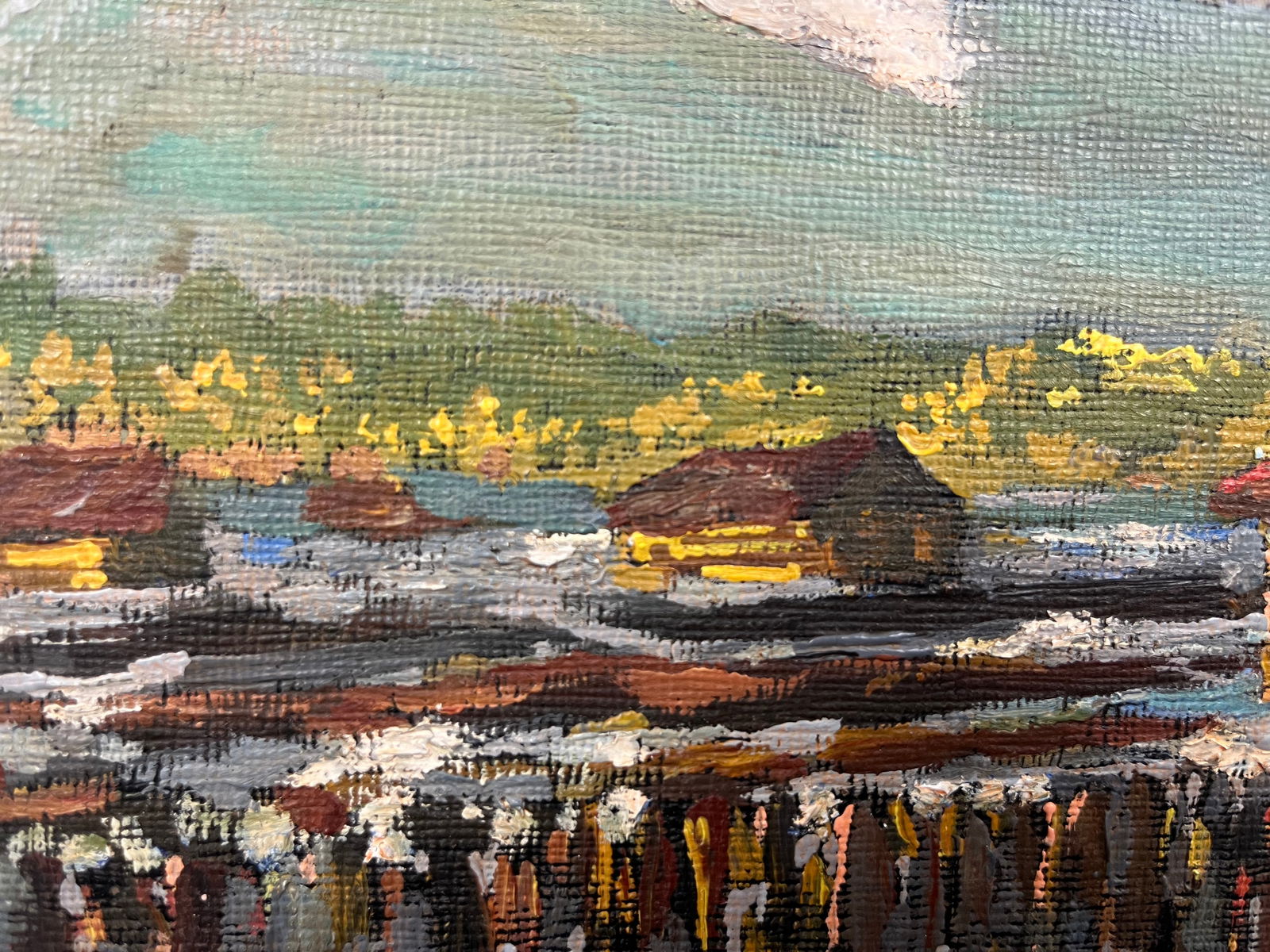 Oil painting Early spring Krikhatsky - 2