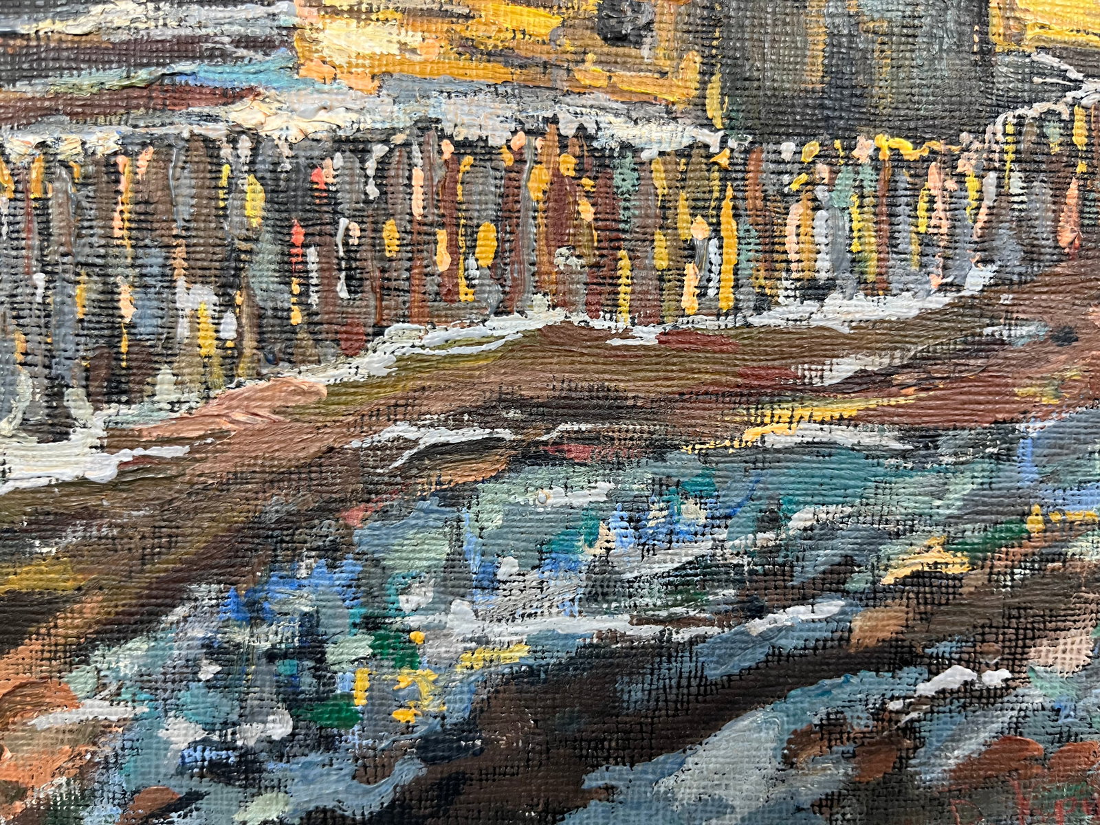 Oil painting Early spring Krikhatsky - 6