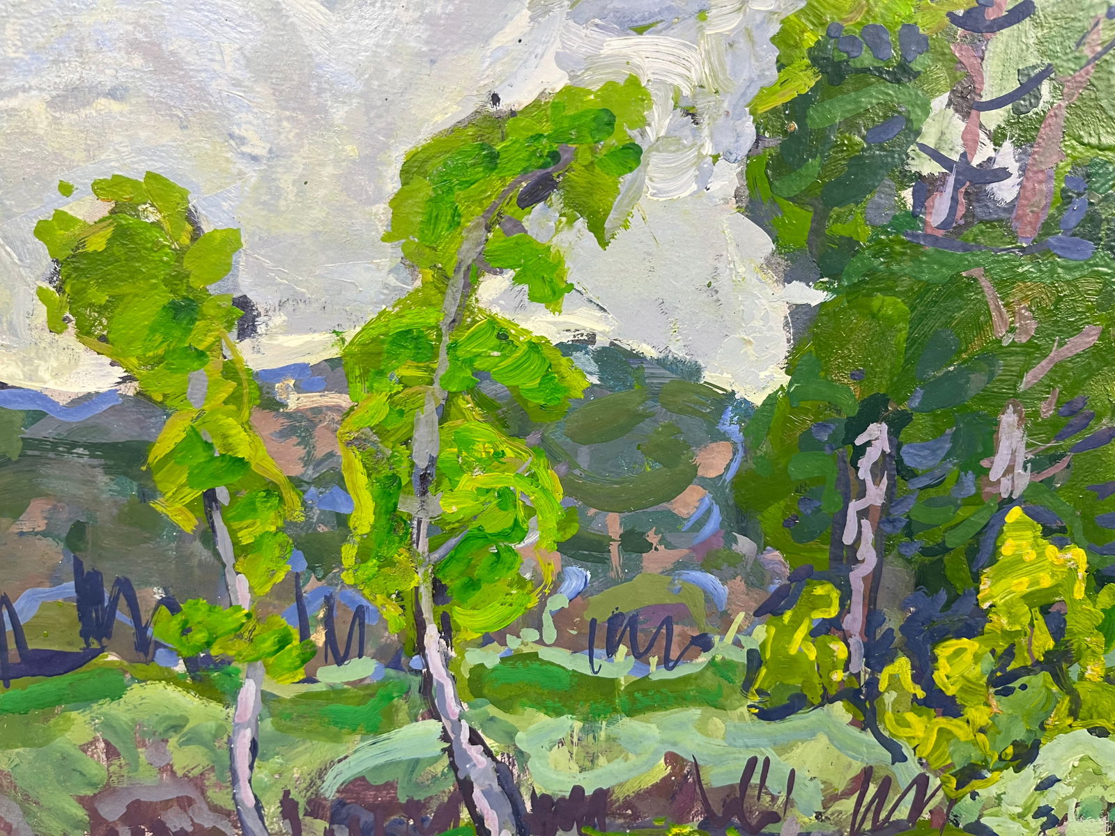 Oil painting Young poplars Kolosovsky G. - 2