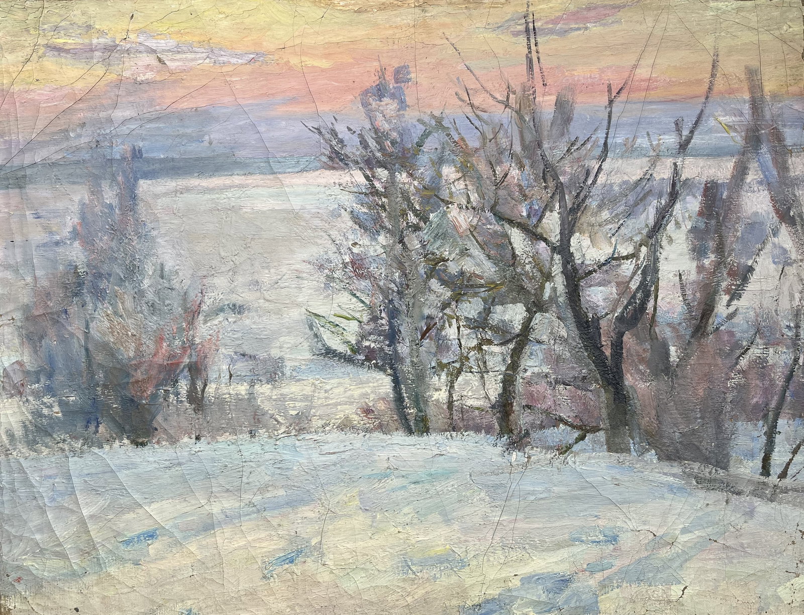 Oil painting Snowy expanse Kogan-Shatz - 2