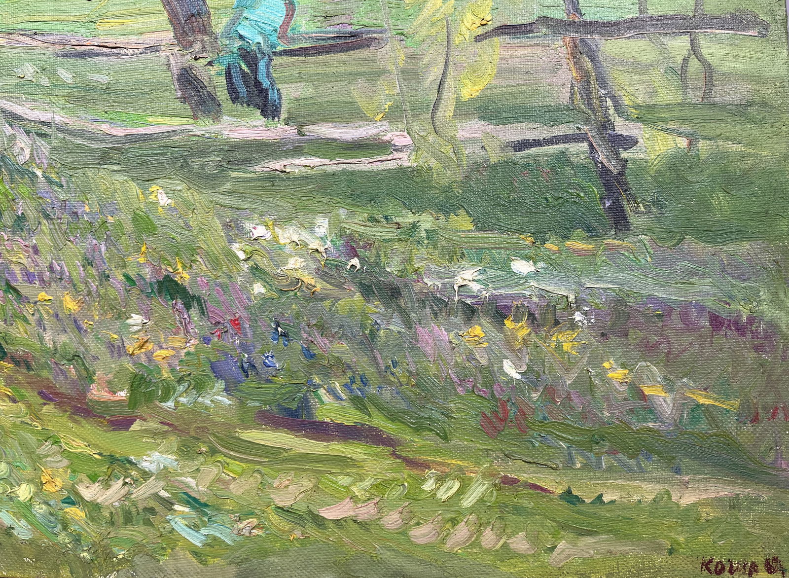 Oil painting Outside the village Kogan-Shatz - 7