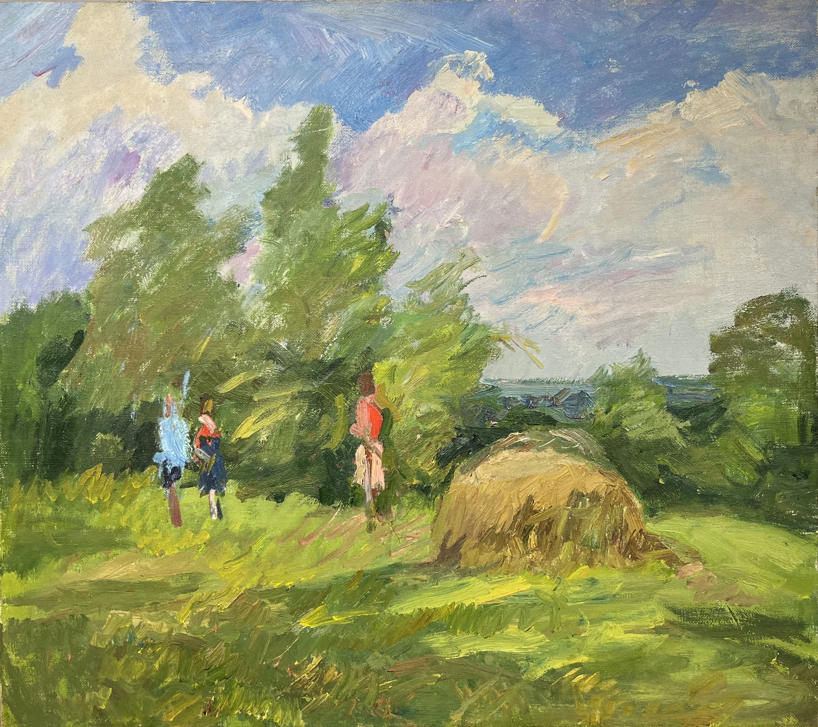 Oil painting In the meadow Kogan-Shatz - 2