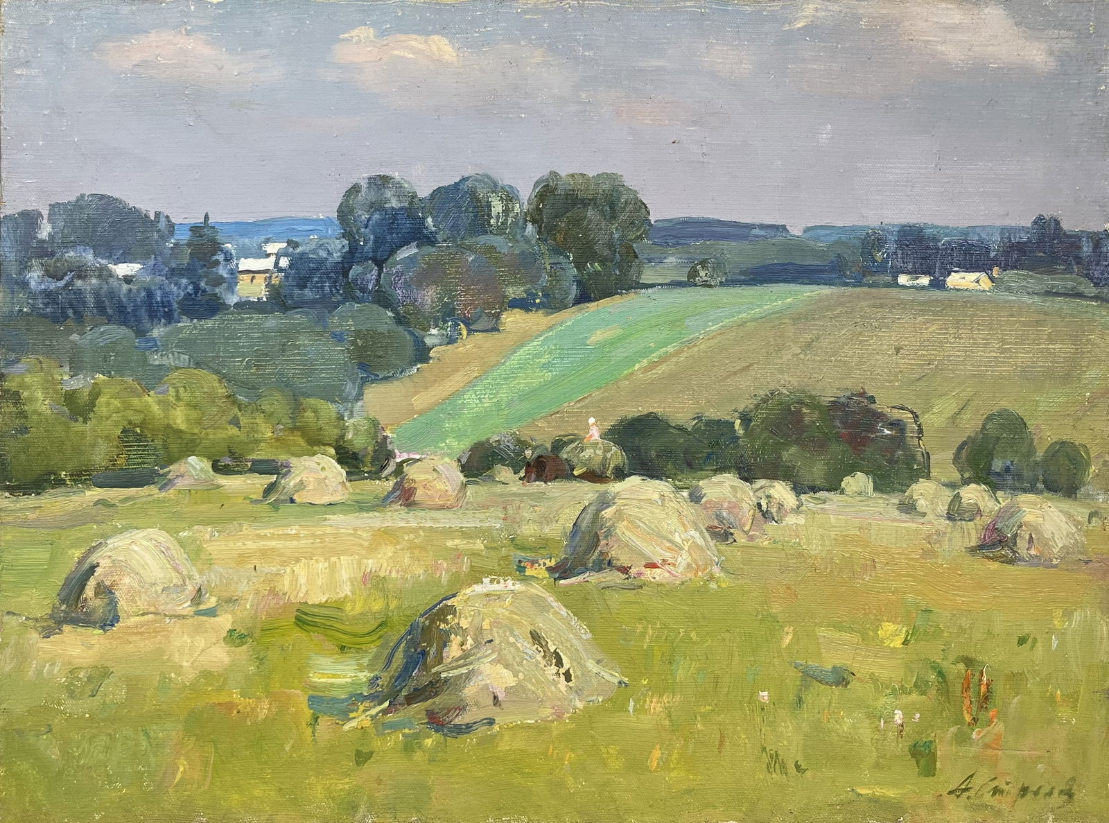 Oil painting Cut hay Strelov A. - 2
