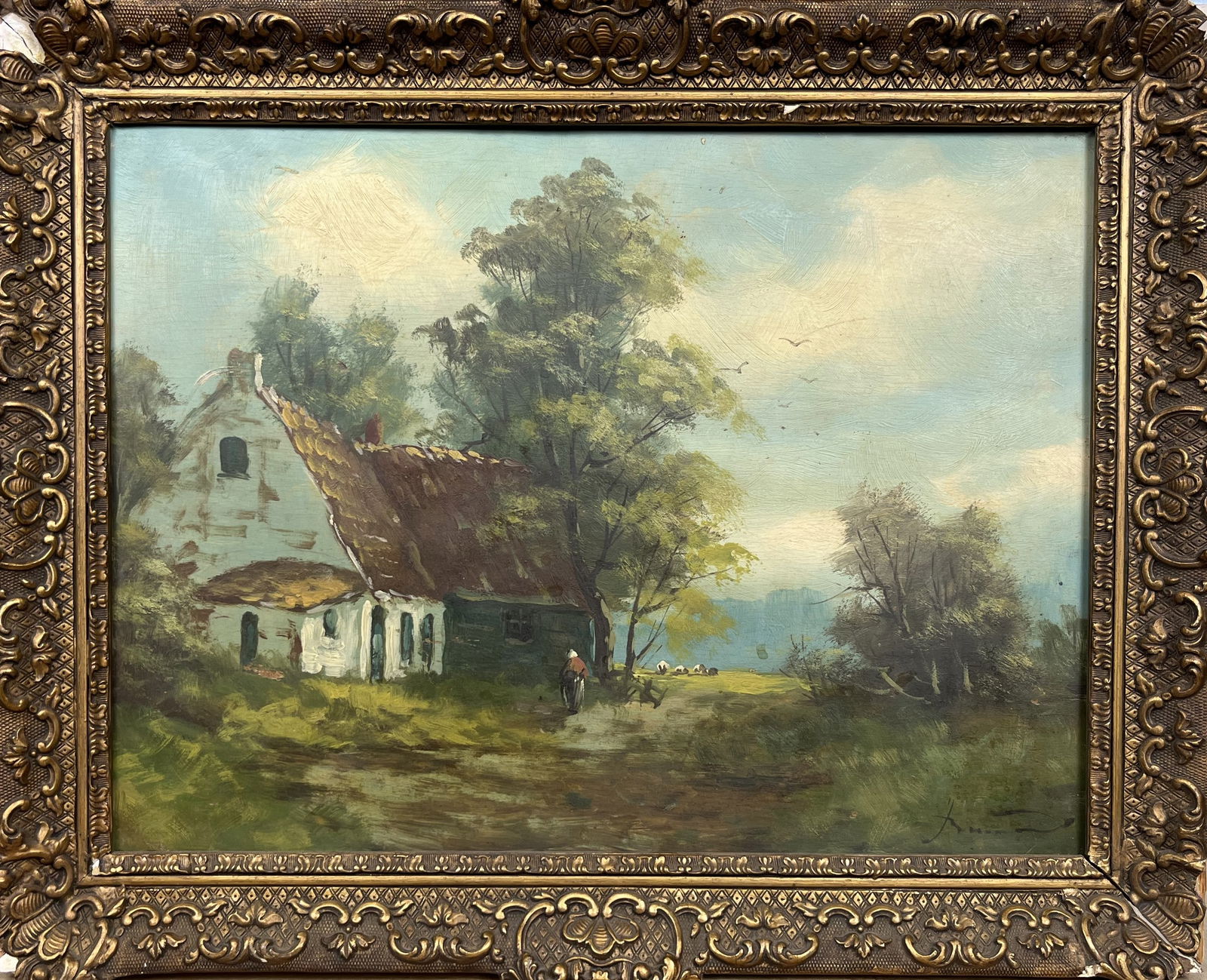 Oil painting Country yard Kronov - 2