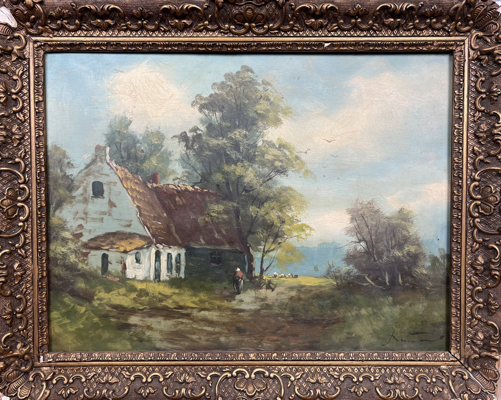 Oil painting Country yard Kronov - 3