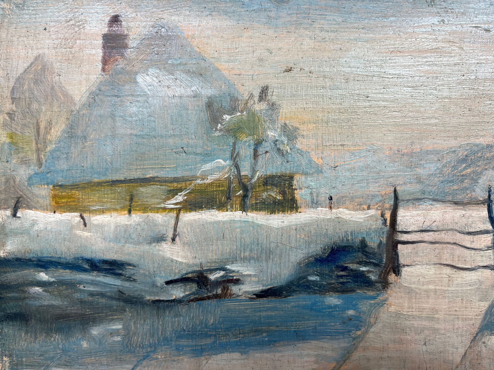 Oil painting Winter silence Kronov - 2
