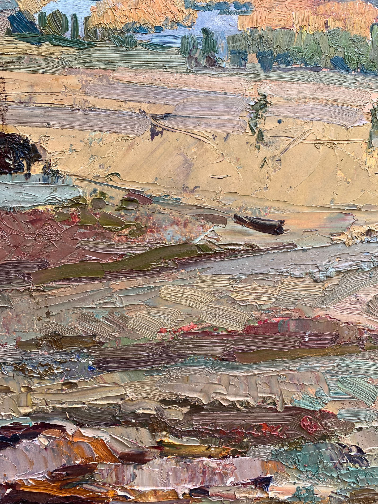 Oil painting The next town Godunov - 7