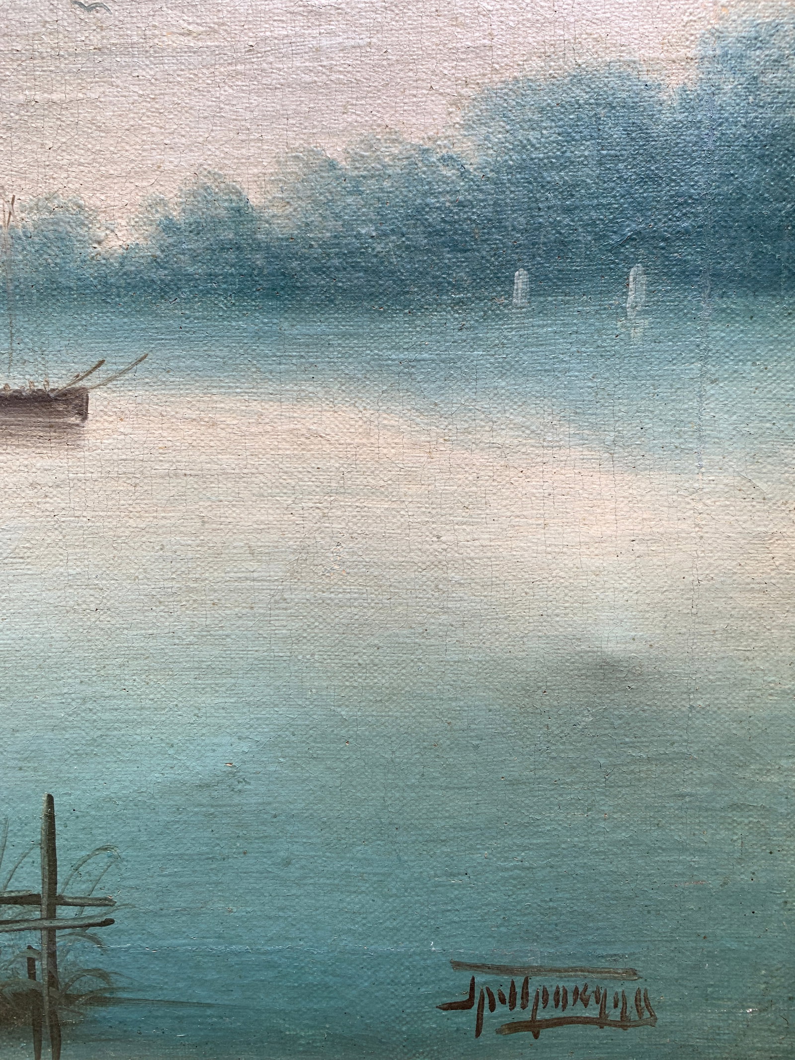 Oil painting Morning fishing Prokuda - 11