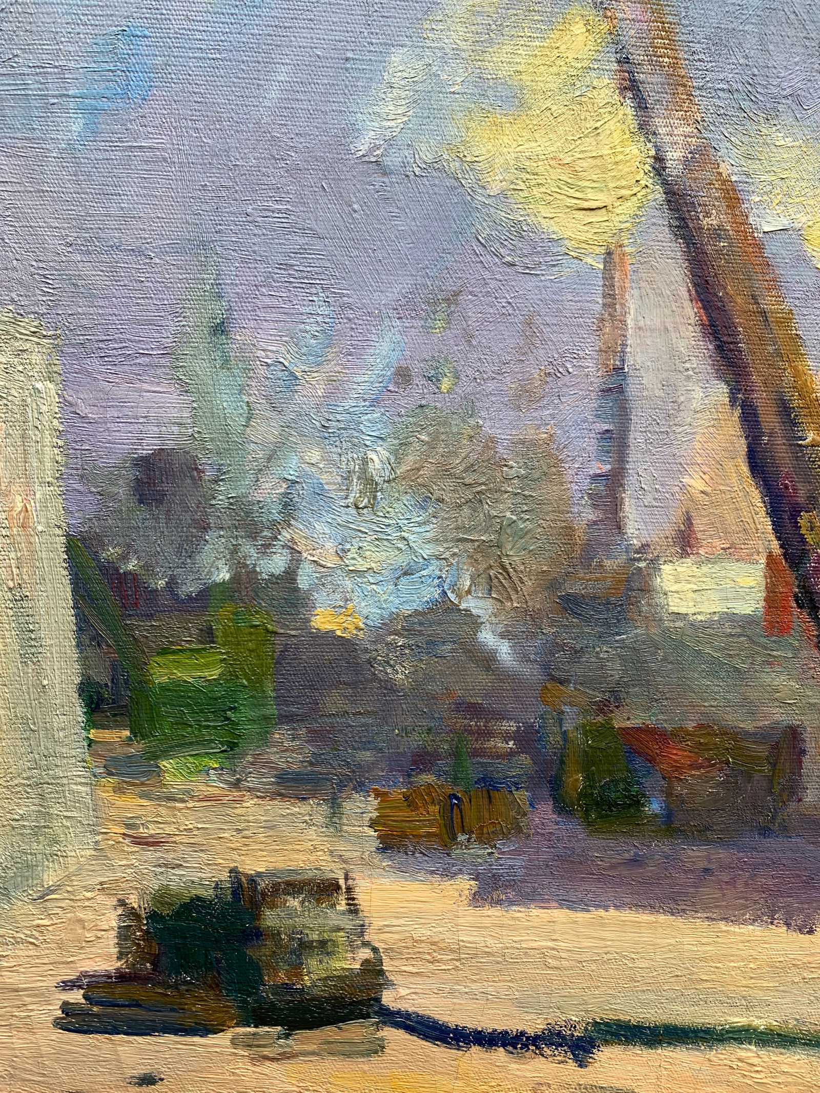 Oil painting On the construction site Kogan-Shatz - 7