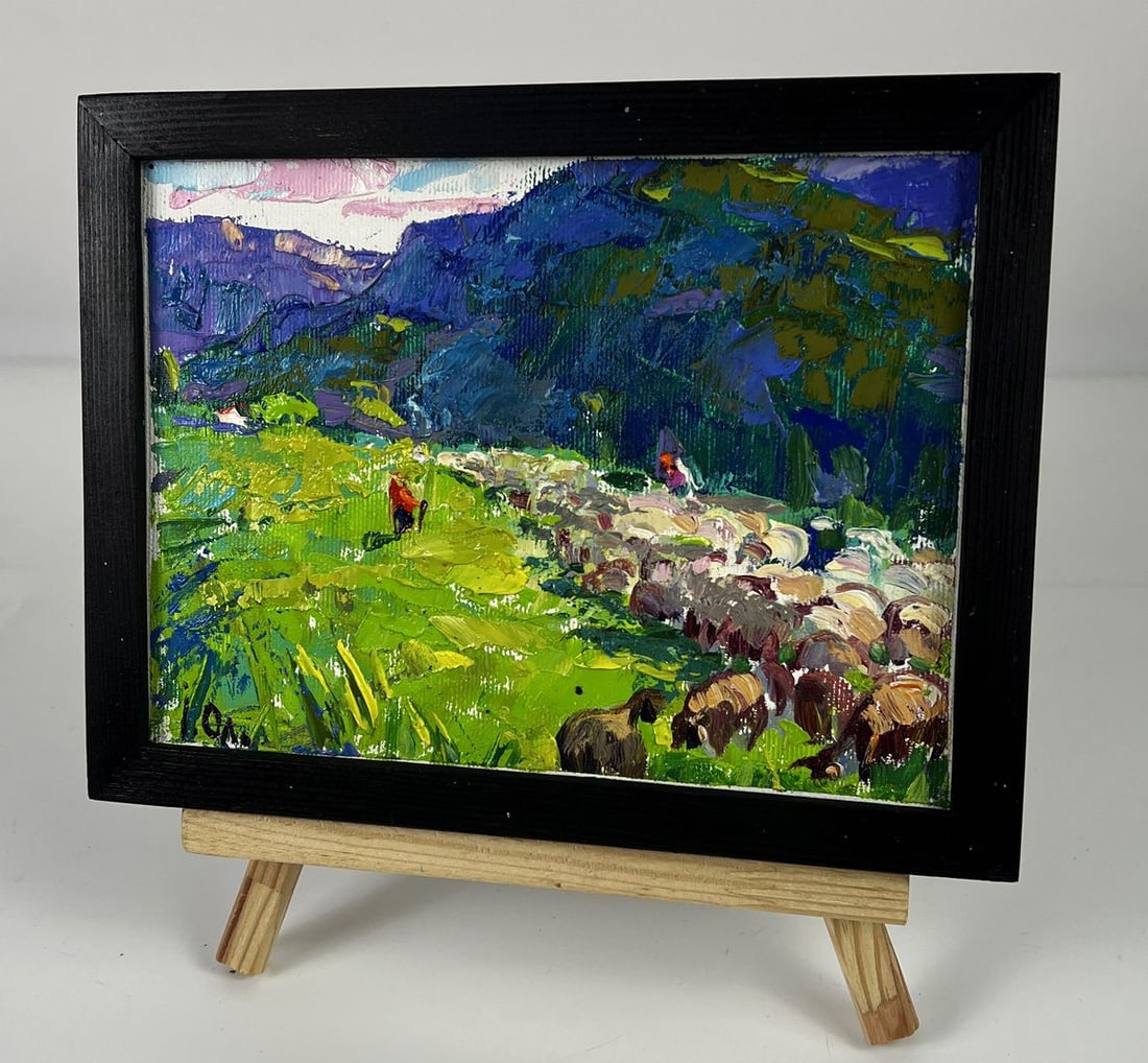 Oil painting Meadows Before the Mountains Oleksiy Ivanyuk - 2