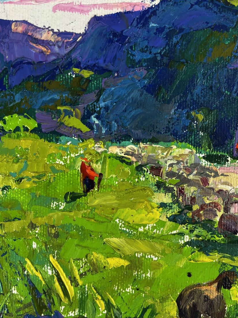 Oil painting Meadows Before the Mountains Oleksiy Ivanyuk - 6