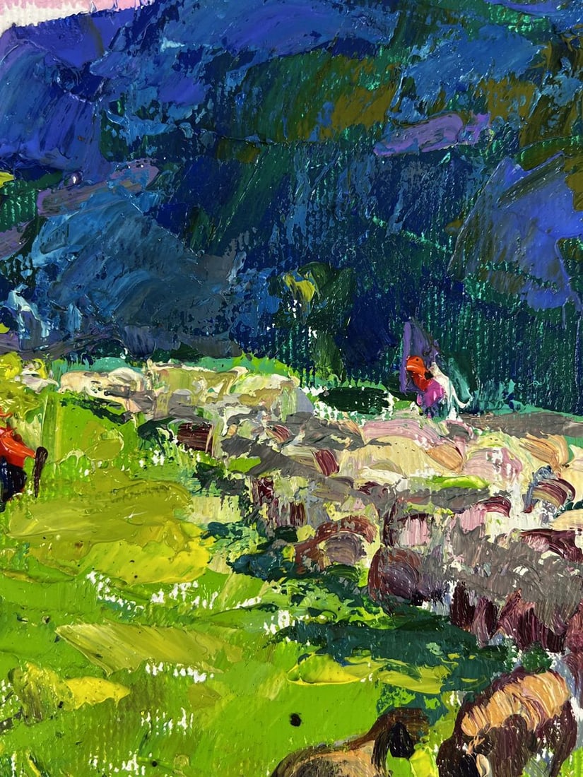 Oil painting Meadows Before the Mountains Oleksiy Ivanyuk - 7