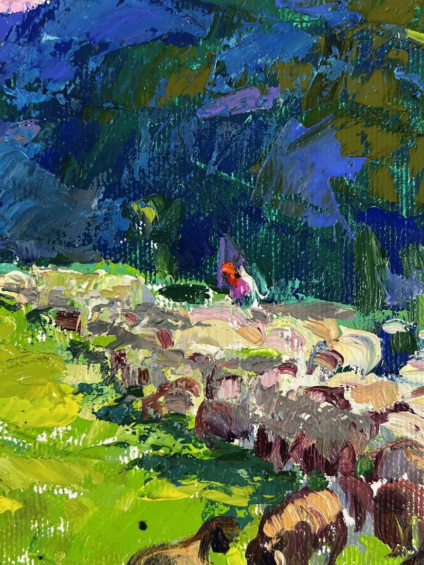 Oil painting Meadows Before the Mountains Oleksiy Ivanyuk - 8