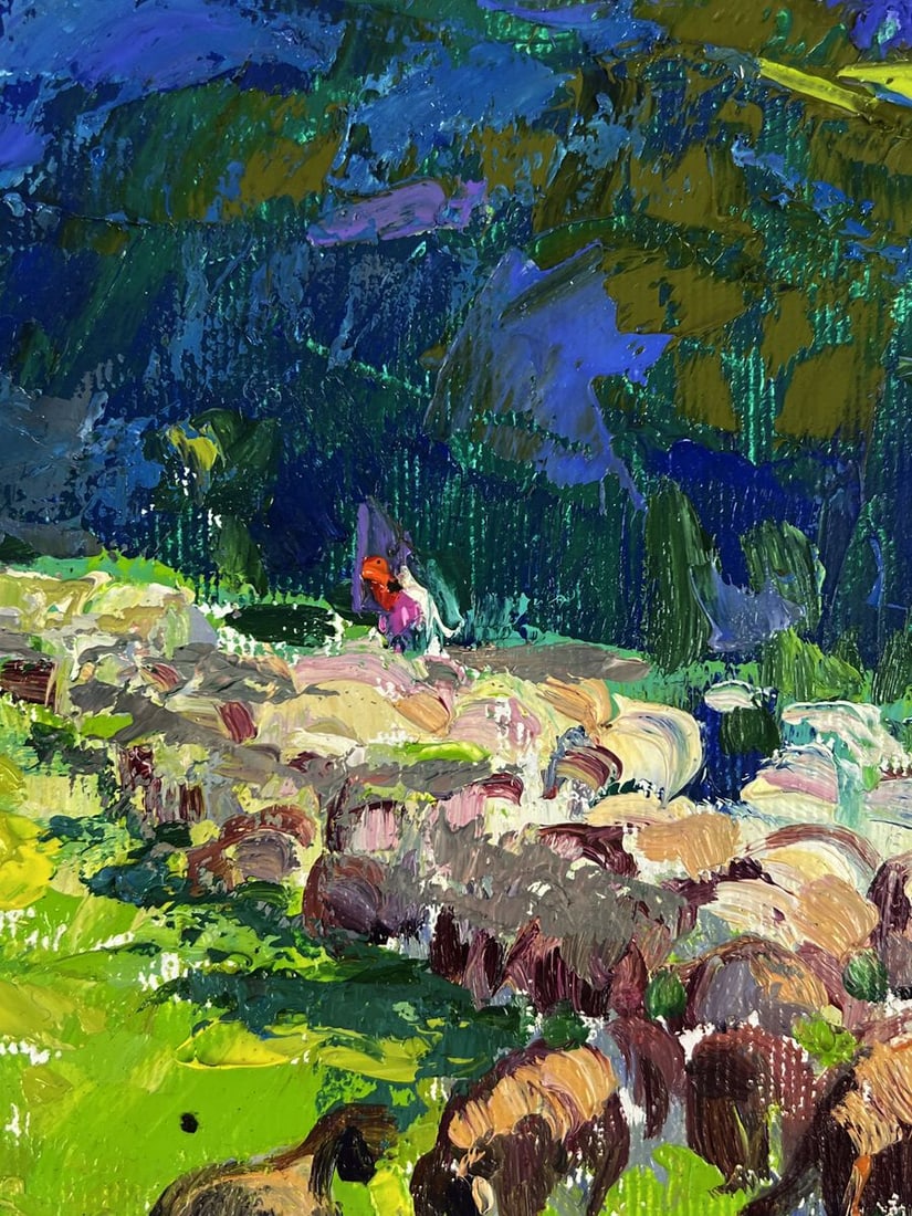 Oil painting Meadows Before the Mountains Oleksiy Ivanyuk - 9