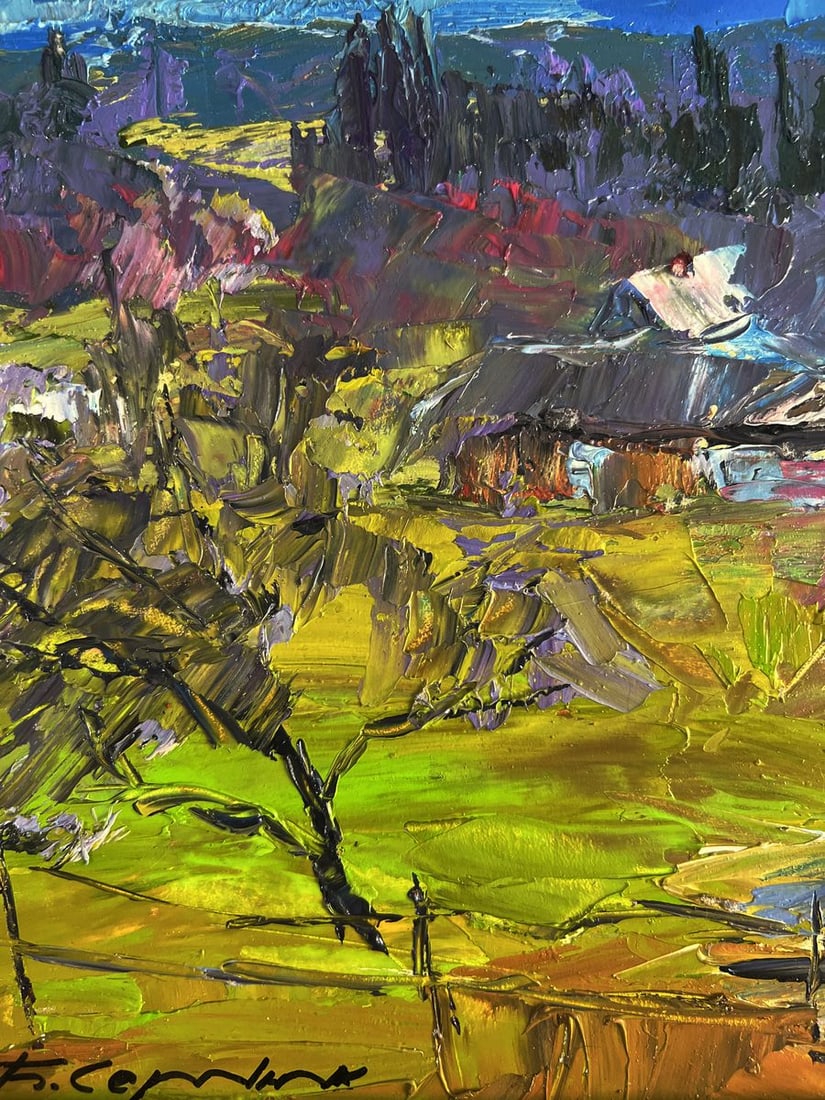 Oil painting Village in the mountains Boris Serdyuk - 4