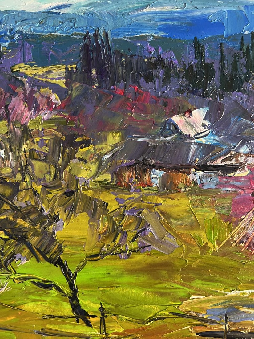 Oil painting Village in the mountains Boris Serdyuk - 5