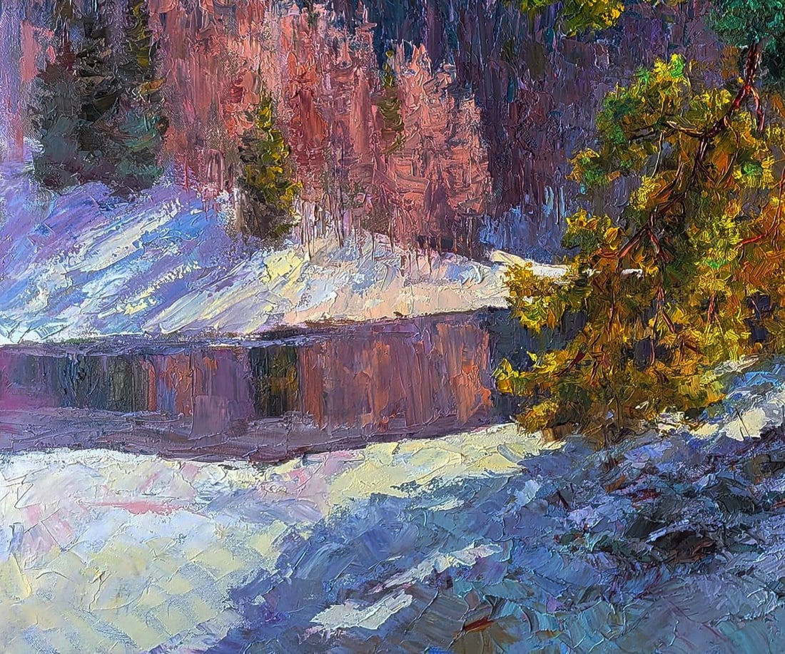 Oil painting It snowed in the mountains Boris Serdyuk - 5