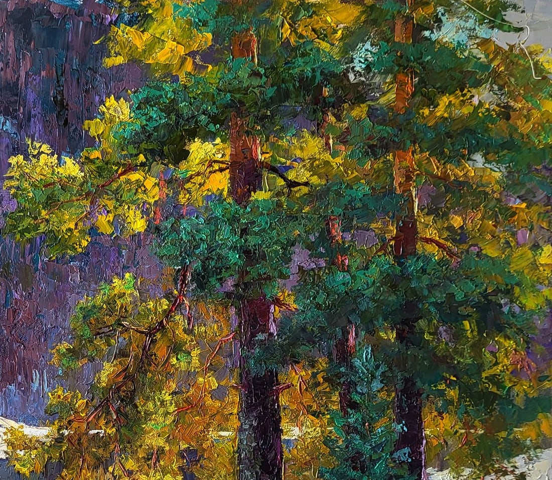 Oil painting It snowed in the mountains Boris Serdyuk - 6