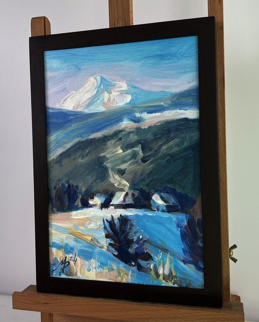 Acrylic painting Winter warm comfort Mykhailo Patskan - 2