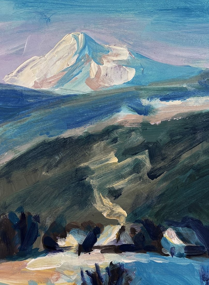 Acrylic painting Winter warm comfort Mykhailo Patskan - 8