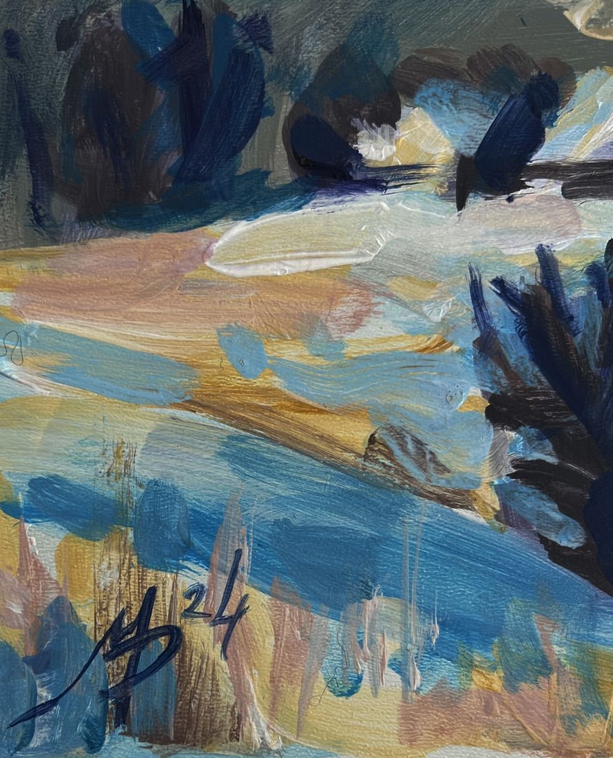 Acrylic painting Winter warm comfort Mykhailo Patskan - 9