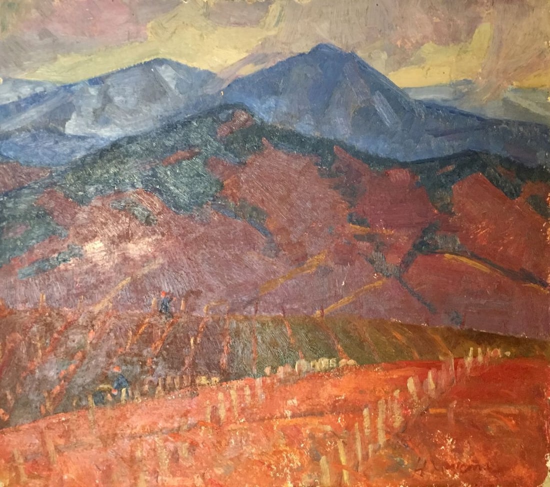 Oil painting The mountains Khrustalenko Nikolay Aleksandrovich: Title: Oil painting The mountains Khrustalenko Nikolay Aleksandrovich Description: NoGS 49 *** ABOUT THIS PAINTING *** * TITLE: "The mountains" * ARTISTS: Khrustalenko Nikolay Aleksandrovich * SIZE: 4
