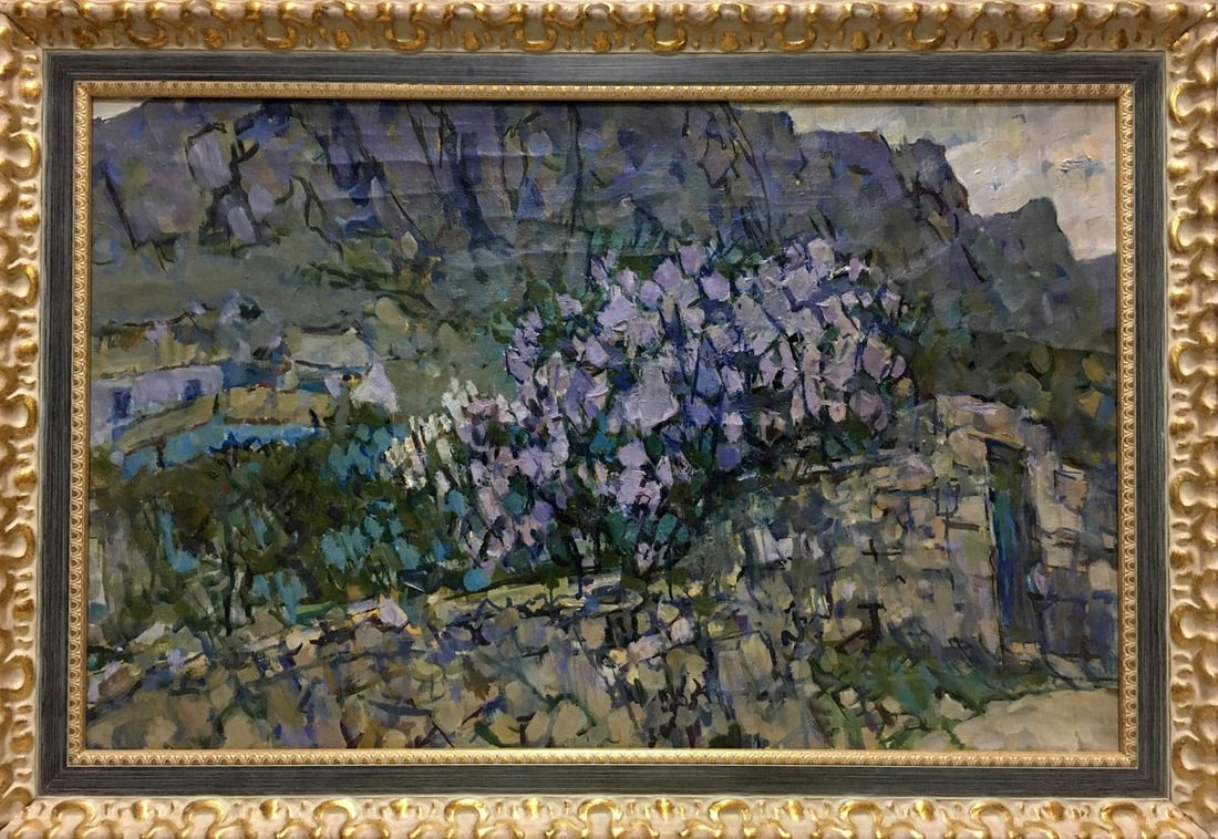 Oil painting Lilac blooms Denis Korobkov: Title: Oil painting Lilac blooms Denis Korobkov Description: NoVern 837 *** ABOUT THIS PAINTING *** * TITLE: "Lilac blooms" * ARTISTS: Denis Korobkov * SIZE: 45x70 cm/'17.71x27.55 inches', frame size: