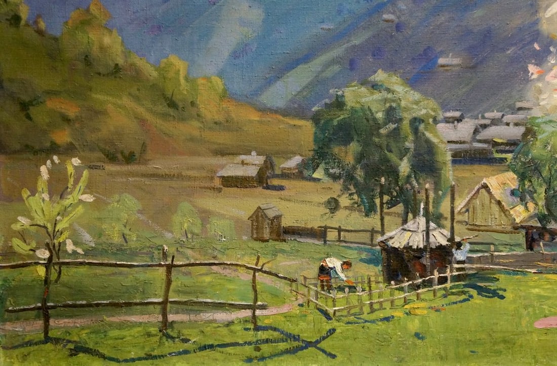 Oil painting Hut in the mountains Tyukha Ivan Andreevich - 2