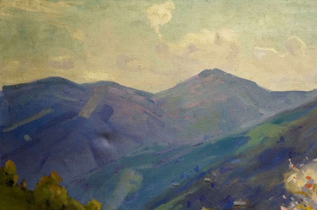 Oil painting Hut in the mountains Tyukha Ivan Andreevich - 3