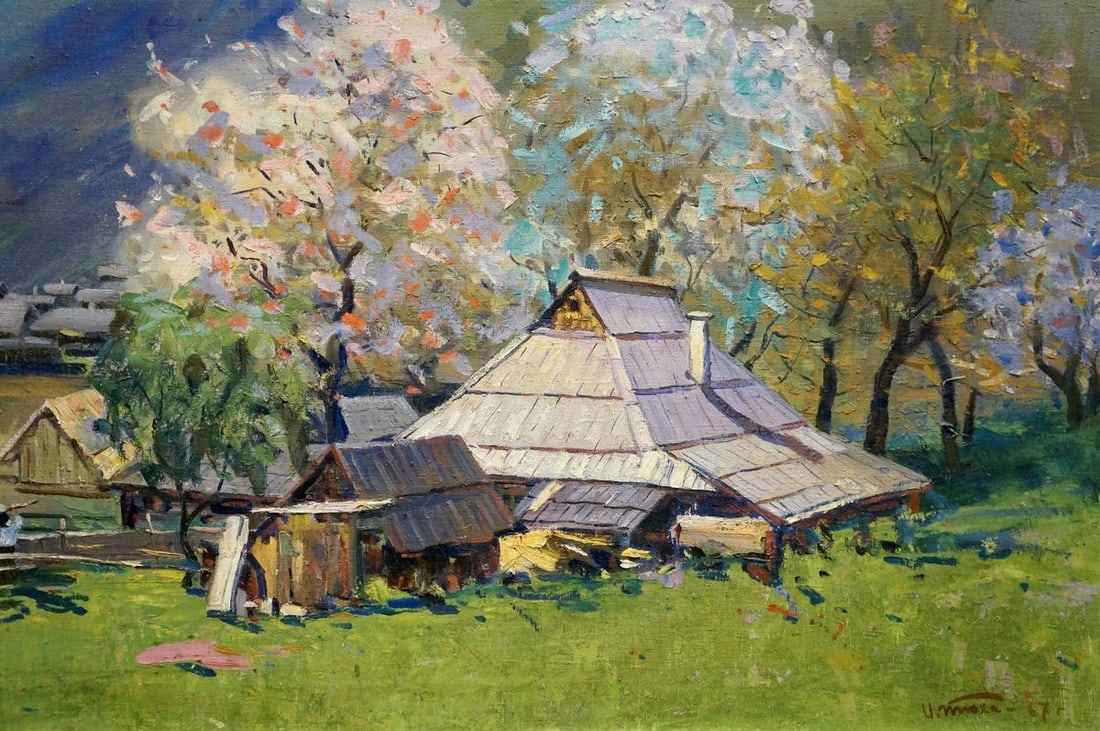 Oil painting Hut in the mountains Tyukha Ivan Andreevich - 5